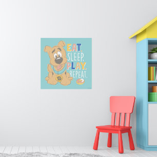 Poster Puppy Scooby-Doo "Coma, Dorme, Jogue, Repita"
