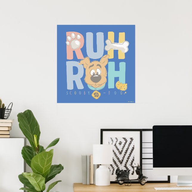 Poster Puppy Scooby-Doo "Ruh Roh" (Escritório em casa)