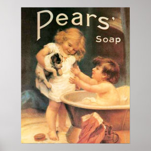 Pôster Puppy tomando banho