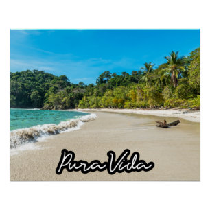 Pôster Pura Vida Costa Rica - Arte para Fotografia em Pra