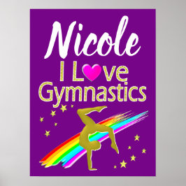 POSTER PURPER I AMOR GYMNASTICS DESIGN