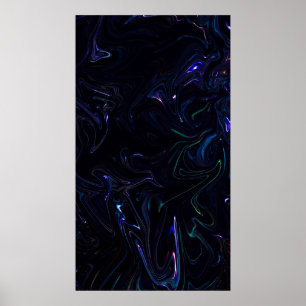 Poster Purple and black abstract painting