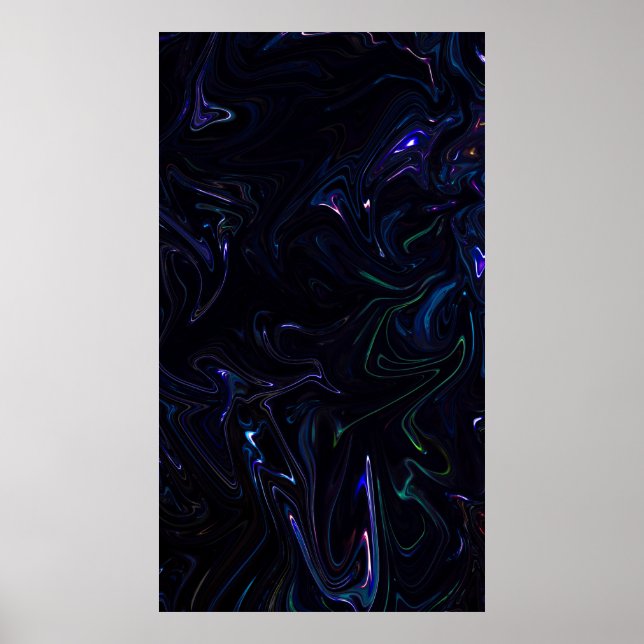 Poster Purple and black abstract painting (Frente)