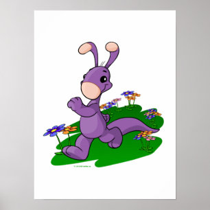 Pôster Purple Blumaroo marching through Roo Island