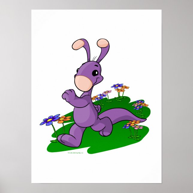 Pôster Purple Blumaroo marching through Roo Island (Frente)