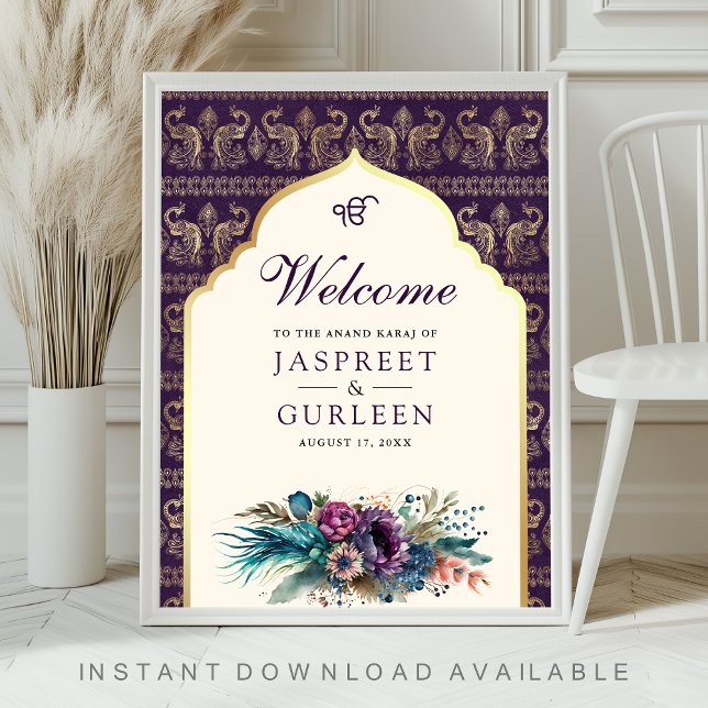 Poster Purple Cream Anand Karaj - Sinal de Boas-vindas (Criador carregado)