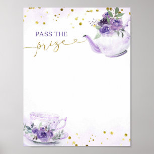 Poster Purple Floral Tea Passa o Prêmio Bridal