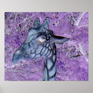 Pôster Purple Giraffes