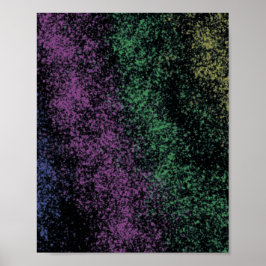 Poster Purple-green cosmic gradient, dark shadows.