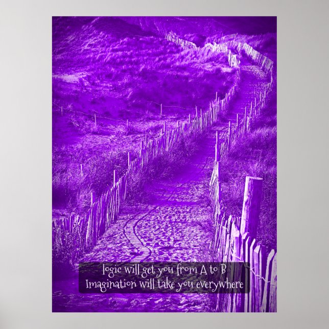 Poster Purple - Imagination will take you everywhere (Frente)