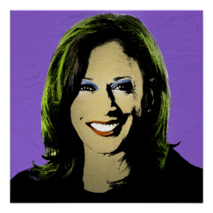 Pôster Purple Kamala Harris Pop Art