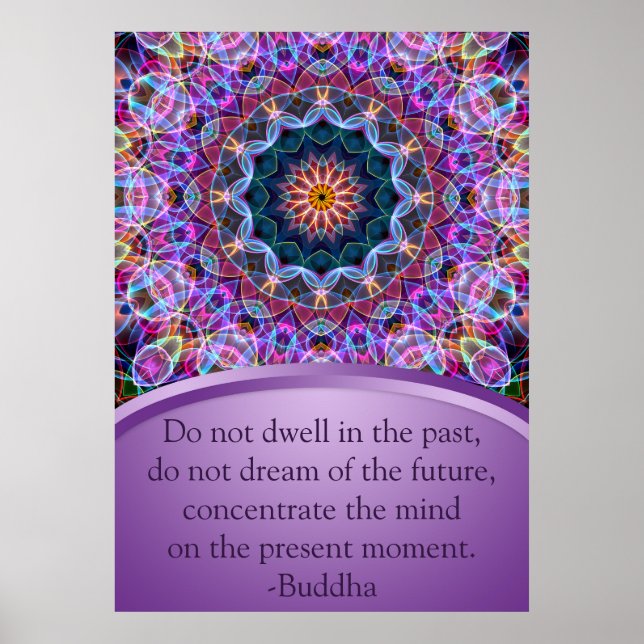 Poster Purple Lotus Mandala (Frente)