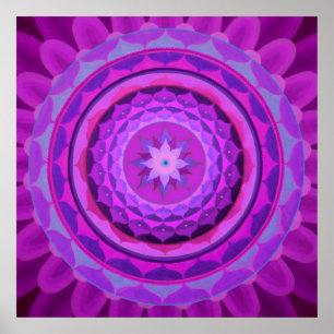Pôster Purple Mandala