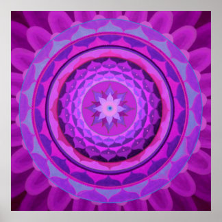 Pôster Purple Mandala