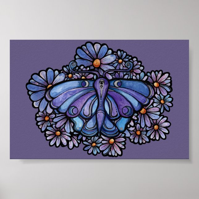Poster Purple Moon Daisies (Frente)