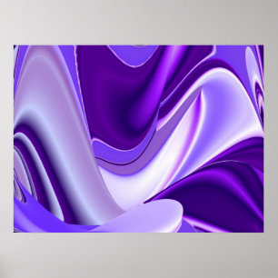 Pôster Purple Snow Dreams, Abstract Fantasy Rainbow Art