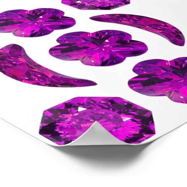 Poster Púrpura de Gemstone de Tanzanite (Borda)