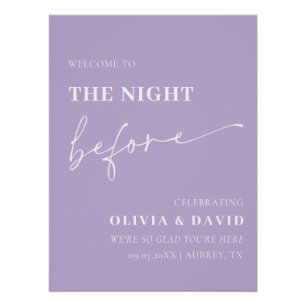 Pôster Púrpura Dusta Noite Antes do Teste Sinal de Janto