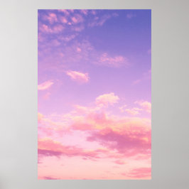 Poster Púrpura Rosa e azul Céu Céu de Verão Sunset
