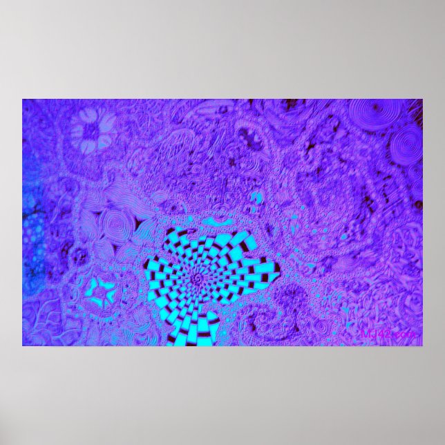 Pôster Púrpura Vortex Maze (Frente)