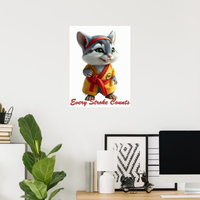 Poster Purr‑fessional Painter (Escritório em casa)