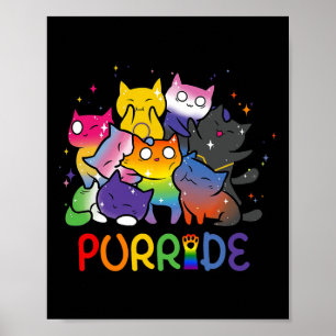 Poster Purride Cat Pride Ally Lgbt Amantes de os animais