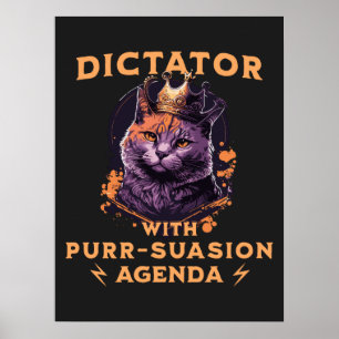 Poster Pursursion Agenda Engraçado King Cat