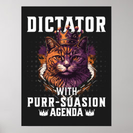 Poster Pursursion Agenda Funny Bossy Cat