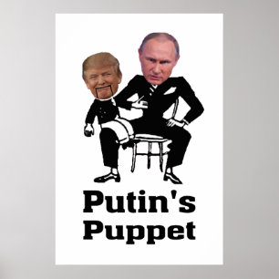 Pôster Putin e fantoche