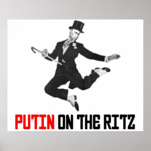 Poster Putin no Ritz