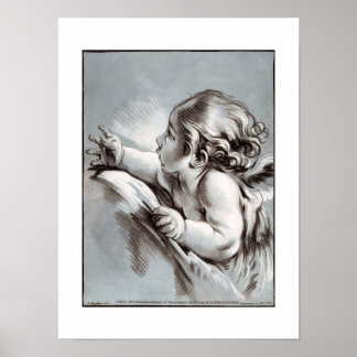 Poster Putto (ca. 1756-1776) by Gilles Demarteau. 12 x 16