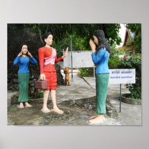 Pôster Puxando Rostos Para Trás