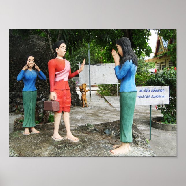 Pôster Puxando Rostos Para Trás (Frente)