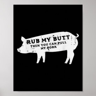 Poster Puxe O Cubo Para Puxar O Meu Churrasco De Porco Ch
