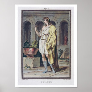 Poster Pylades, traje para "Andromache" por Jean Racine,