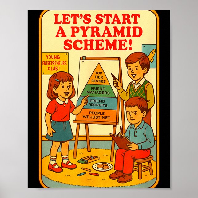 Poster Pyramid Scheme Funny Blackcraft Cult Dark Humor Sa (Frente)