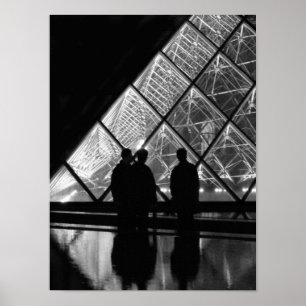 Poster pyramide do la em b+w