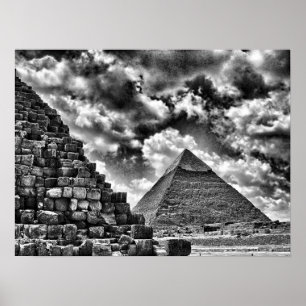 Poster Pyramids in Giza, Cairo, Egypt