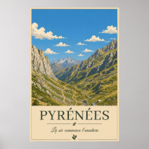 Pyrénées France – Alpines Illustrated Landscape