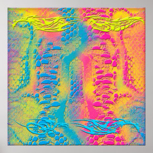 Poster PYTHON - fractal decorativo moderno -