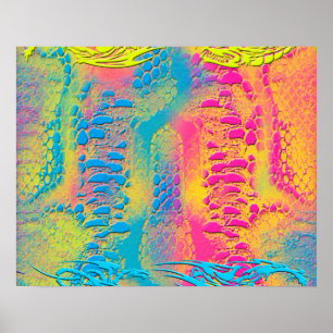 Poster PYTHON - modern decorative fractal -