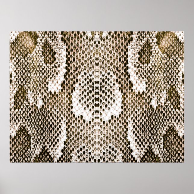 Poster python skin, snake pattern, animal skin pattern de (Frente)