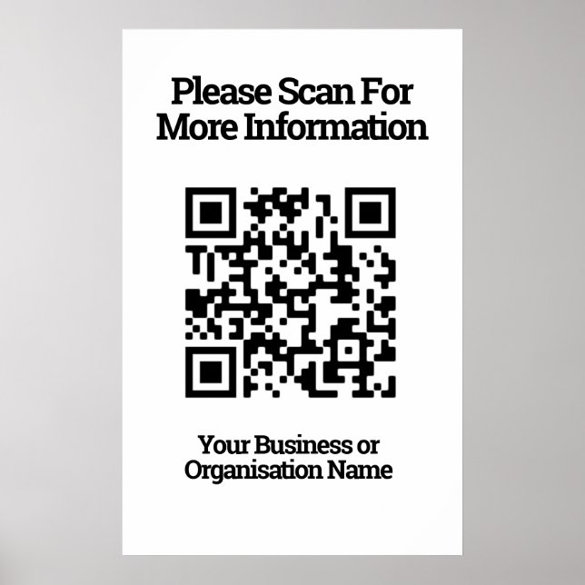 Poster QR Code Design information (Frente)