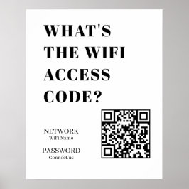 Poster QR personalizado WiFi | Qual é o código WiFi Exibi