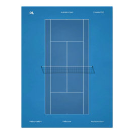 Pôster Quadra de Tênis do Australian Open