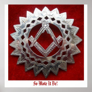 Pôster Quadrado De Prata E Compass, Então Mote-O!