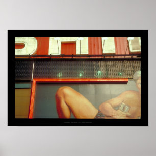 Pôster Quadrado de publicidade em Malhações de construção