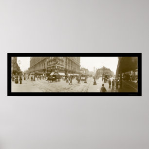 Poster Quadrado do arauto, foto 1907 de NYC