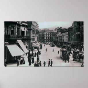 Pôster Quadrado do castelo, Belfast, c.1902