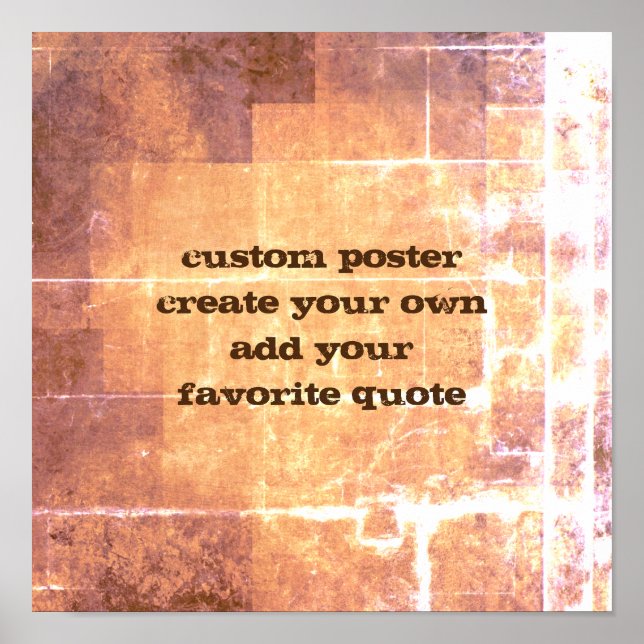 poster quadrado personalizado adicione seu estilo  (Frente)